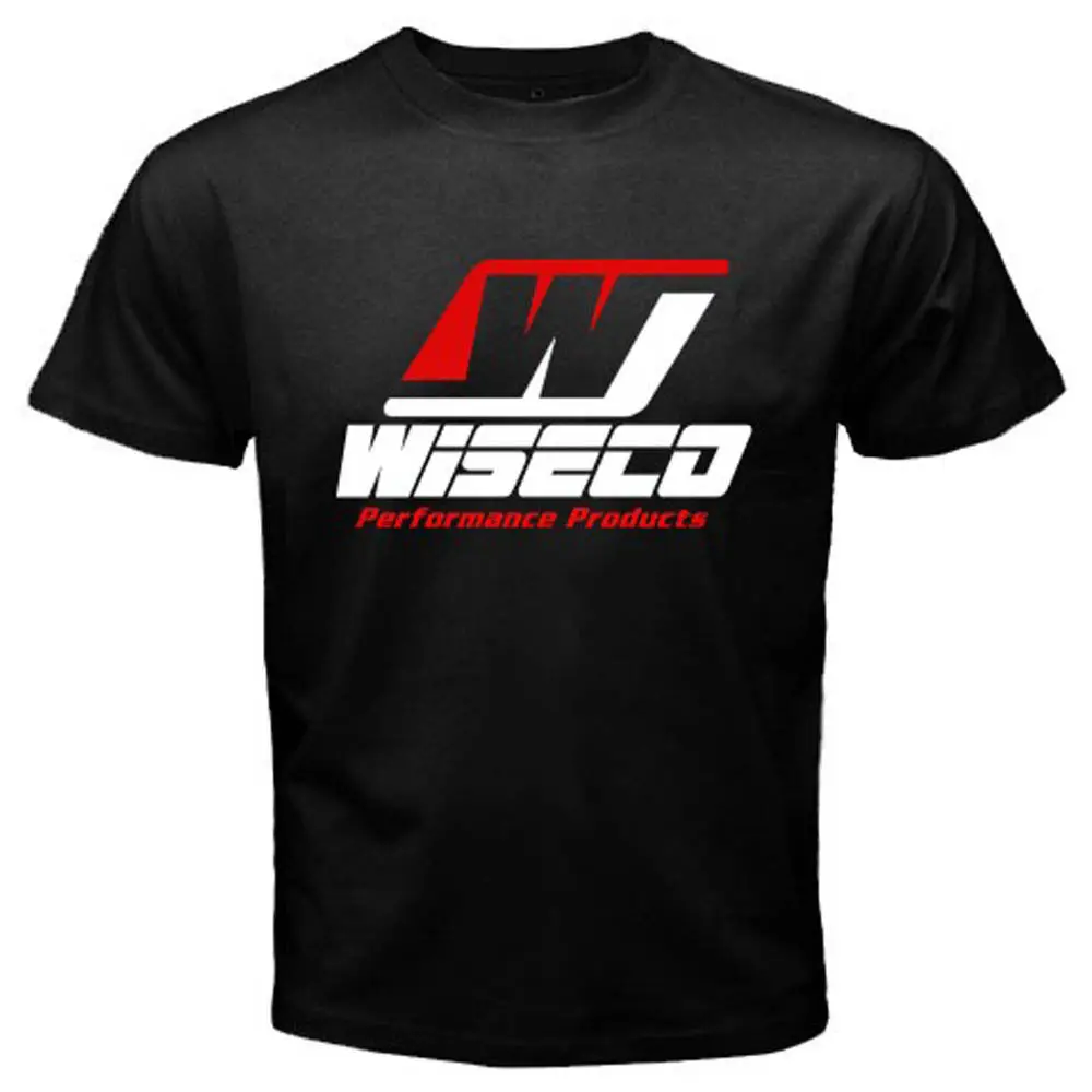 Summer Famous  New Wiseco Performance Piston Logo Men's Black T-Shirt Size S-3XL Printed T Shirts Men's Streetwear