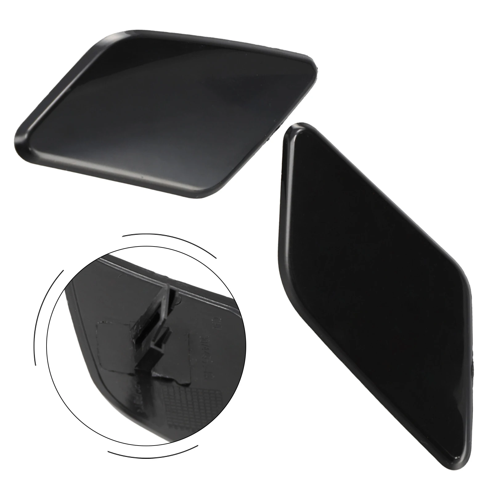 Pair of Headlight Washer Cover for Volvo S40 (2008-2012) V50 (2008-2011) Front Bumper Trim OEM 39886397 Replacement