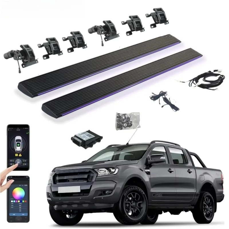 Electric Auto Side Foot Steps Power Running Boards For 2012 2014 2018 2020 Ford Ranger T6 T8 Xlt Wildtrak Single Super Cab