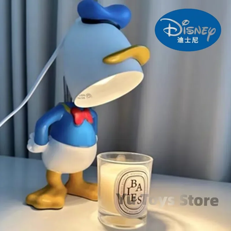 

2024 Disney Donald Duck Mickey Mouse Atmosphere Lamp Room Bedside Romantic Electric Candle Melting Table Lamp Heating Candle Kid