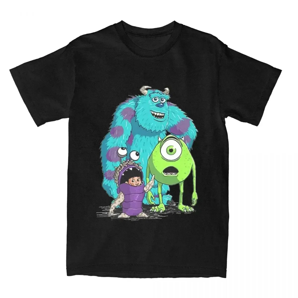 Universidade Monsters Inc camiseta para homens e mulheres, camiseta de algodão, manga curta, roupas vintage, nova chegada, Sullivan Boo