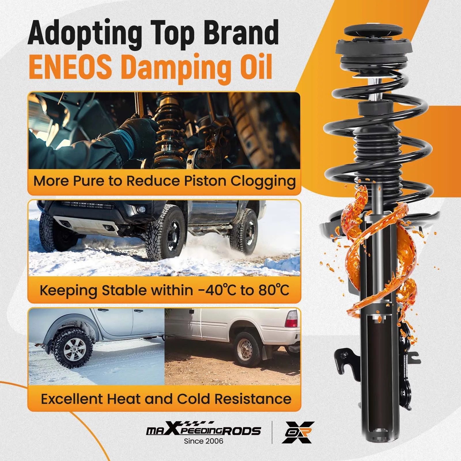 Front Struts w/Coil Spring Assembly For Chevrolet Camaro 2013-2015 3.6L 172912