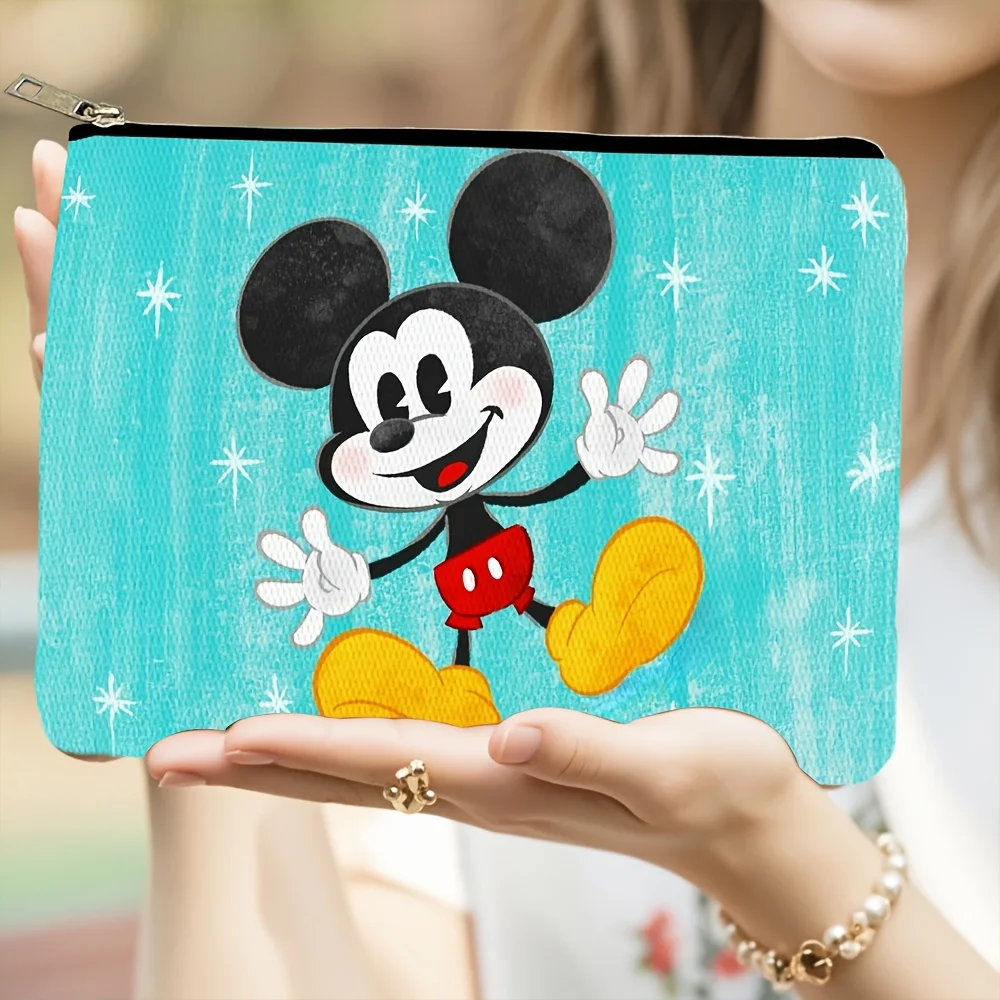 1 Disney make-uptasje met Mickey en Minnie-thema - Leuke en veelzijdige tas met ritssluiting voor dames, sieradenopbergtas, perfect reisritszakje - leuk verjaardagscadeau