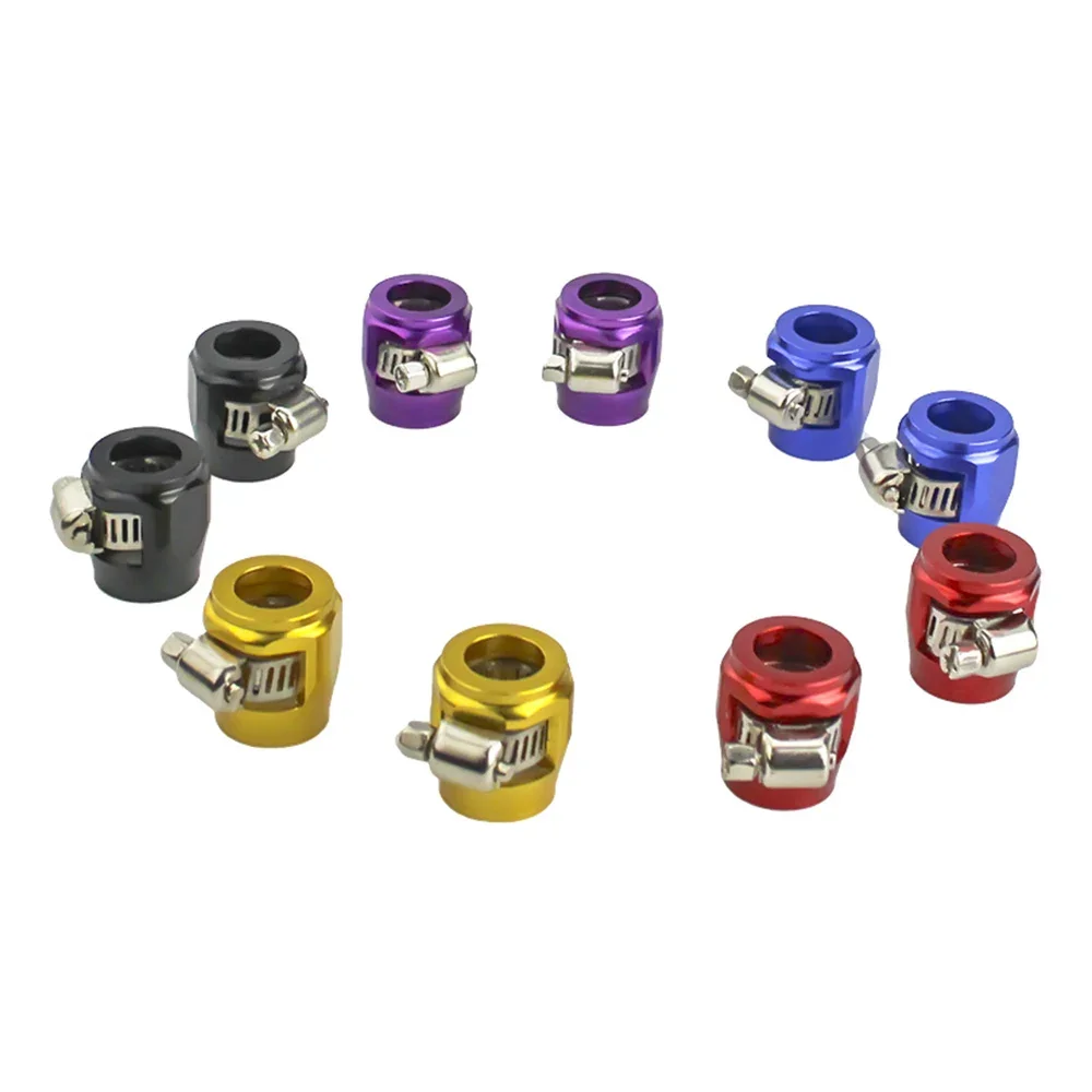 1pc AN4 AN6 AN8 AN10 AN12 Car Hose Finisher Clamp Radiator Modified Fuel Pipe Clip Buckle Universal Hose Clamps Oil End Finisher