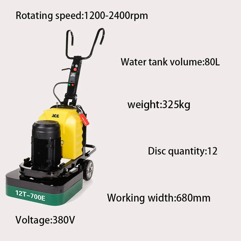 Versatile Hand-Push Floor Polishing Machine For Concrete And Marble Grinding