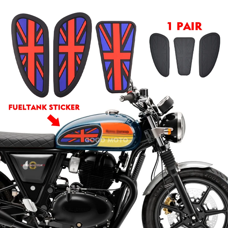 

Motorcycle Anti slip Tank Pad Side Traction Pads Protector Sticker For Interceptor 650 Continental INT650 GT650 Thruxton 1200 R