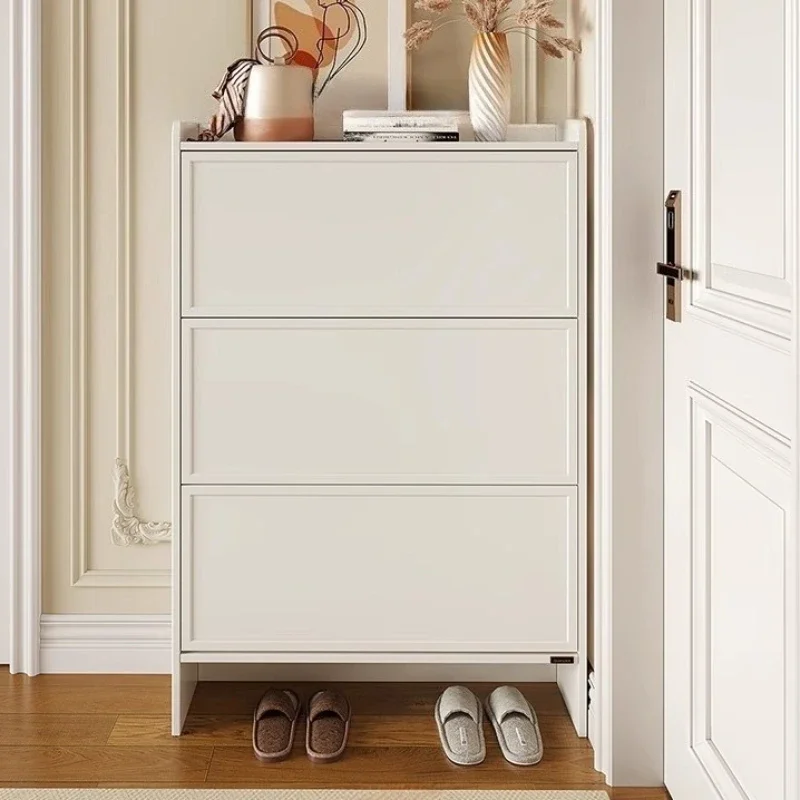 

Living Room Cabinets Shoe Rack Organizer Furniture Change Shoe Stool Minimalist Modern Shoe Cabinets Cream Wind Home Locker