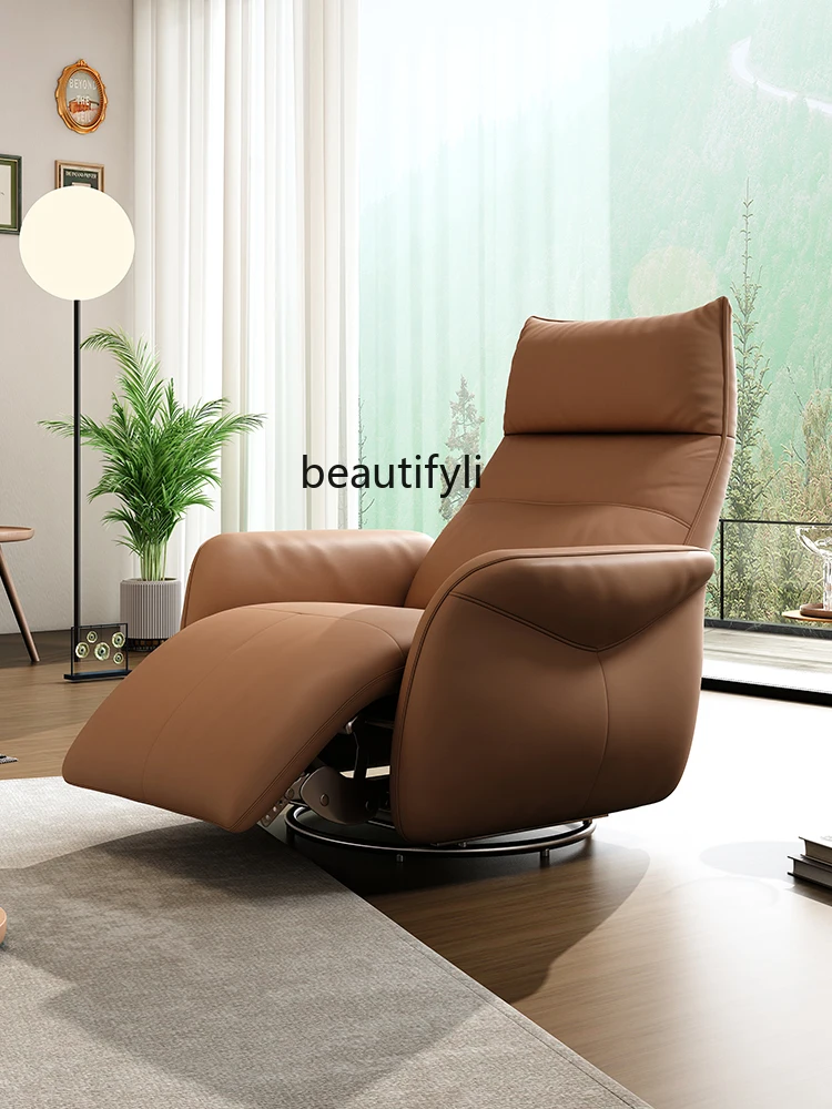 

Single Electric Sofa Retractable Multifunctional Leather Recliner Italian Leisure Rocking Chair