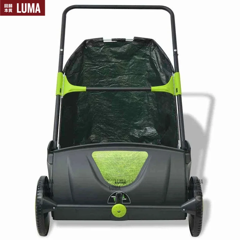 100L Manual Leaf Collector Green Push Lawn Sweeper for Garden Yard Large Capacity Debris Cleaner for Leavesng