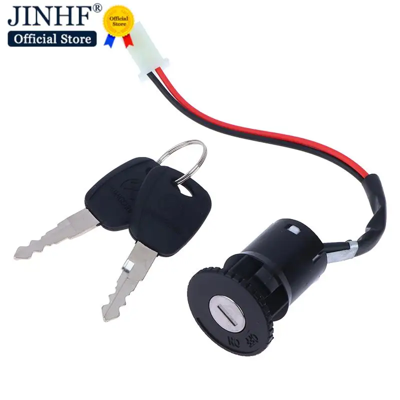 2 Wires Ignition Switch with 2 Keys On-Off Lock for Electrical Scooter ATV Pocket Bikes Motorcycle Motorbike ATV Quad Bike 1Set