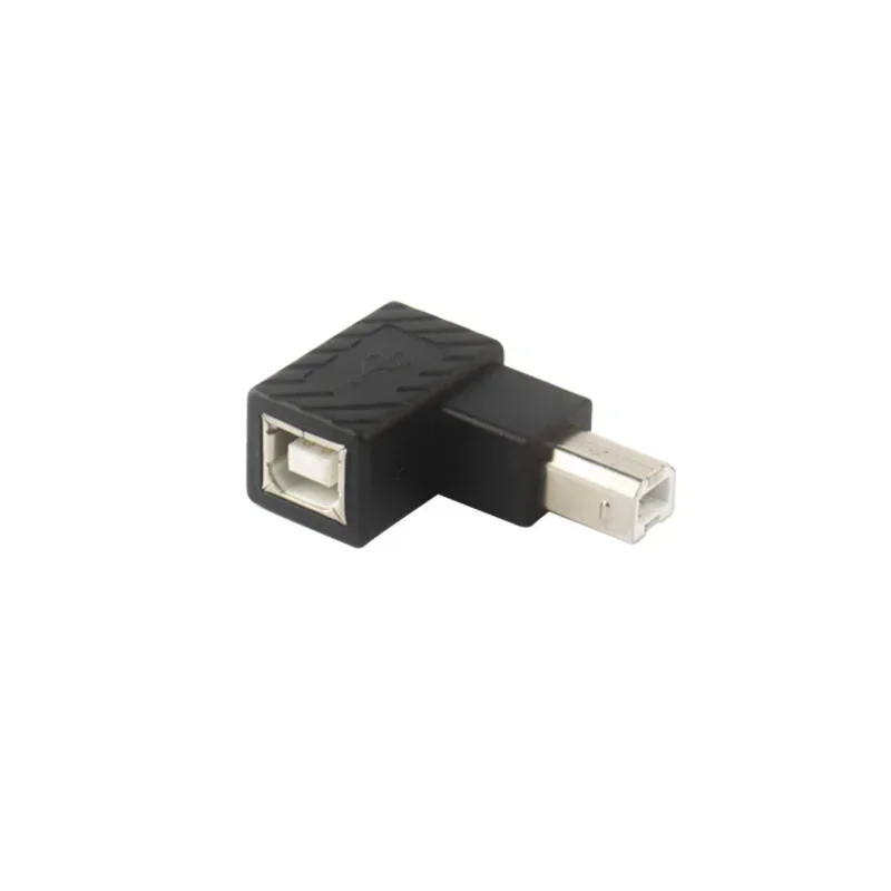 Escáner de impresora USB2.0 tipo B adaptador de extensión macho a hembra escáner de impresora de ángulo arriba, abajo, derecho y izquierdo de 90 grados