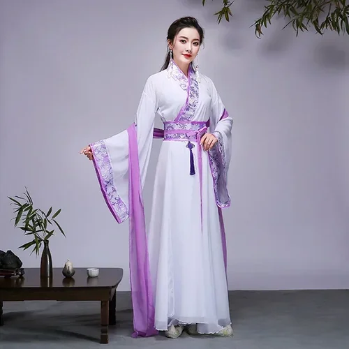 Imagen 2 del producto Disfraz chino antiguo de hada para mujer, vestido Hanfu para Cosplay, traje Tang Vintage, traje de princesa Noble Hanfu, Baile Folclórico Nacional