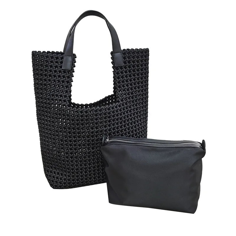 New Hand-Woven Oxford Cloth Women\'S Shoulder Bag with Large Capacity Tote Bag Fashionable Mother Bag Popular Hot Selling