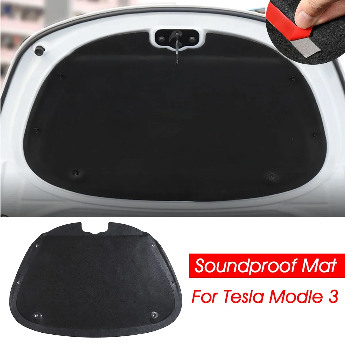 

Car Trunk Soundproof Cotton Shock Plate Sound Insulation Hood Protective Pad For Tesla Model 3