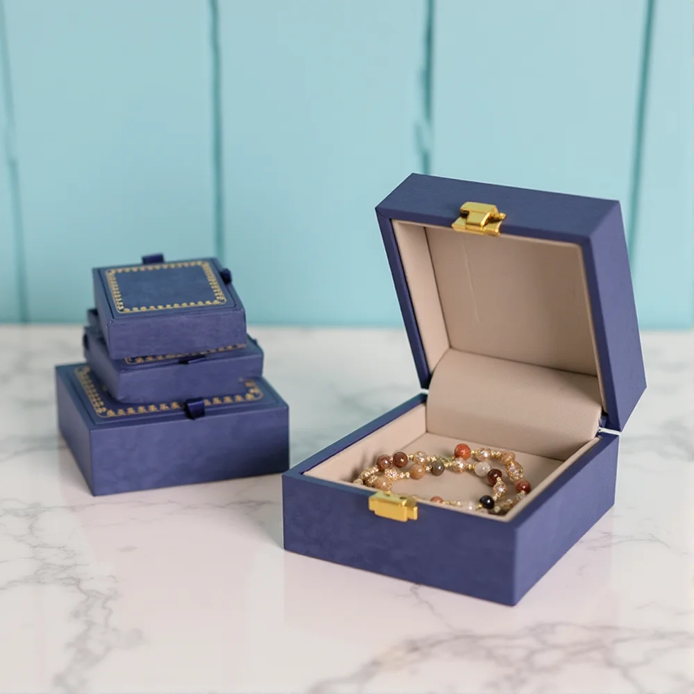 Necklace Box Fashion Earring Box Jewelry Storage Box Portable For Vanity Home Dresser