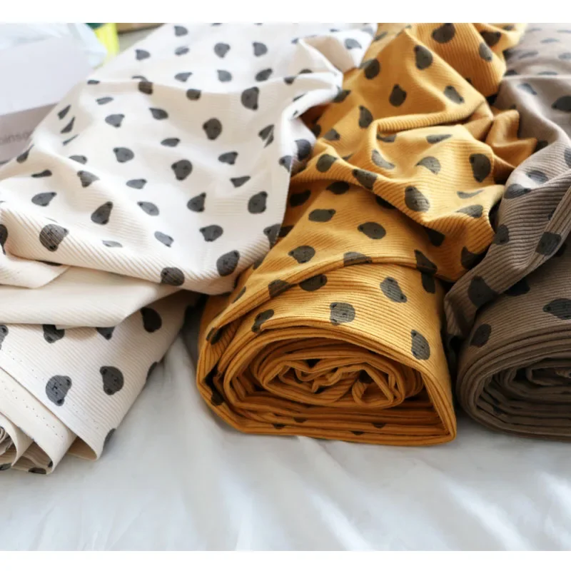 

Вельветовая ткань с принтом, цветное платье Lucky Bear, плащ, брюки, пижамы, модная швейная ткань «сделай сам», оптовая продажа, материал на метр