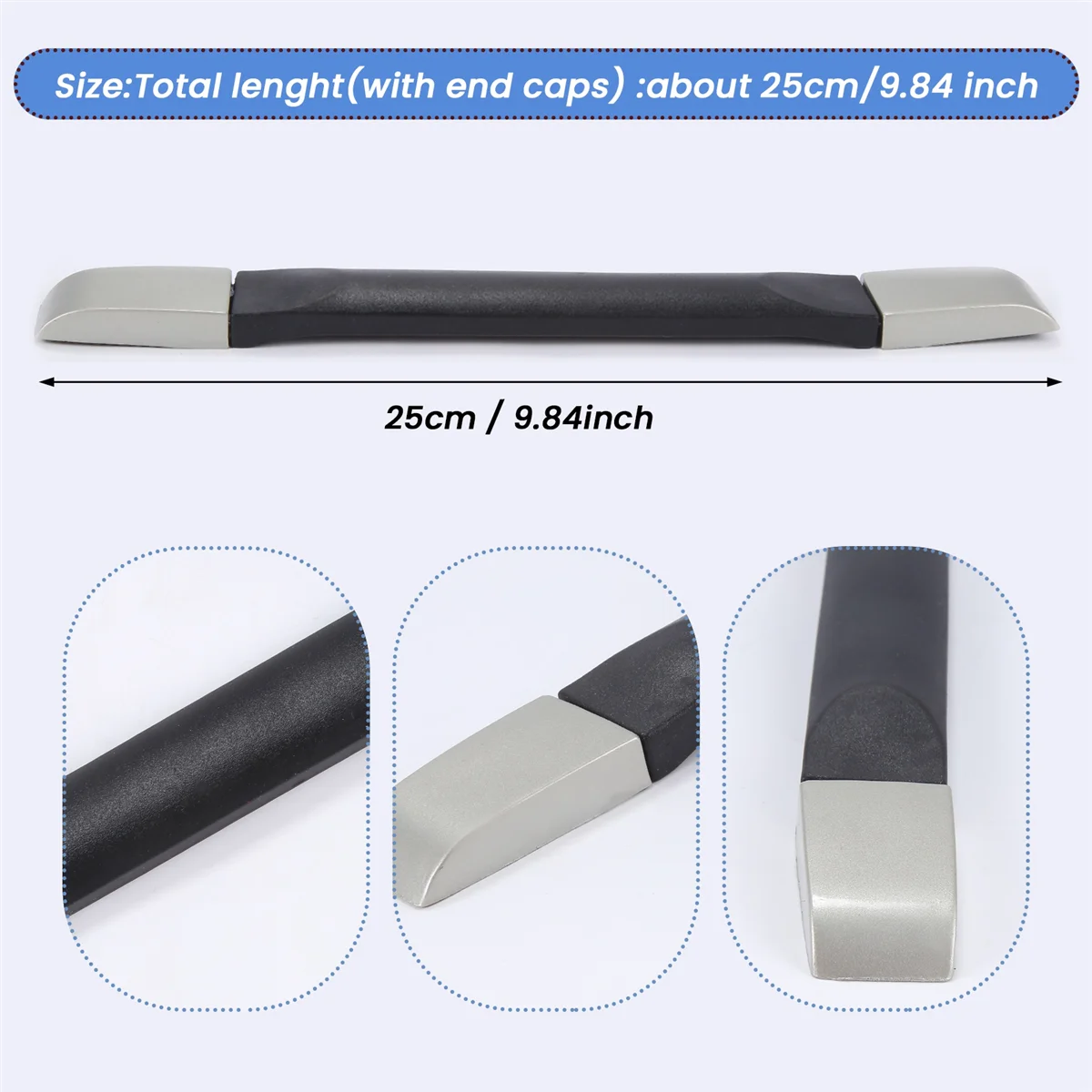 Maniglia per valigia, Maniglia per valigia per valigia Maniglia flessibile per cinghia di ricambio da 25 cm YDH