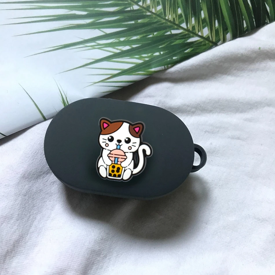 ل شاومي Redmi airdot حافظة لطيف القط الأفوكادو/زهرة مع المفاتيح سيليكون سماعة غطاء ل Redmi airdot airdot S غطاء