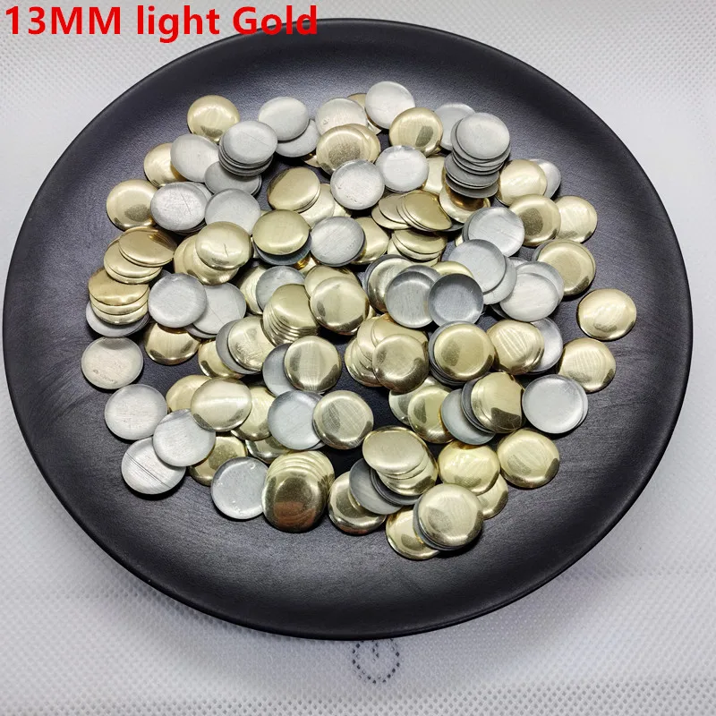 Round Metal Stud Hot-Fix Studs And Spikes For Clothing Flatback 10MM/12MM/13MM Iron On Rhinestone Glitter Decoration