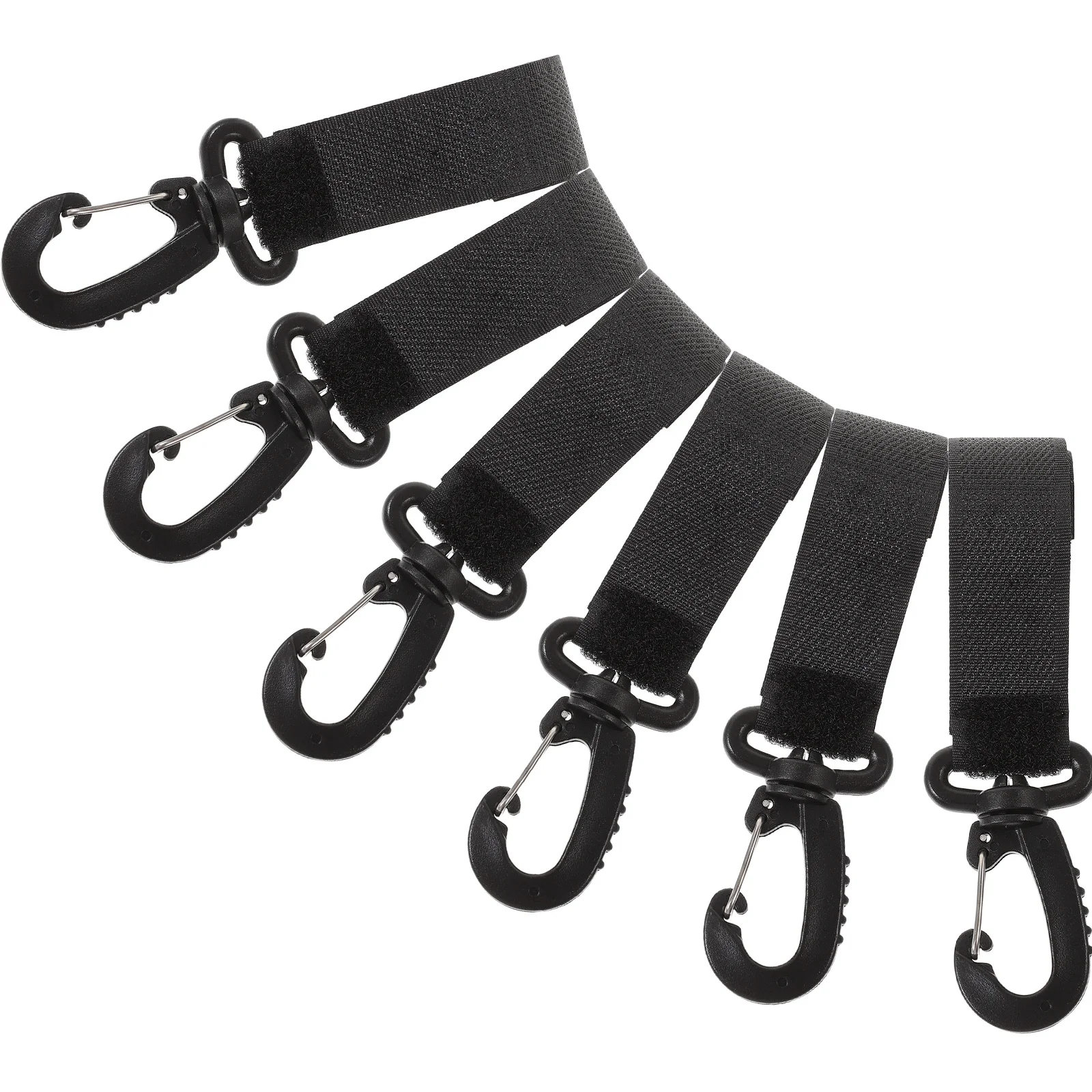 6 szt. Plastikowe haczyki do wózka obrotowe wytrzymałe klipsy uchwyt na torbę do zawieszania dla dziecka haczyk na pieluchy do wózka wygoda