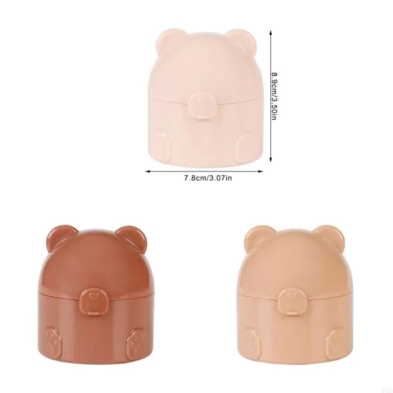 97BE Baby Dusting Powder Case ที่มีการปิดสแน็ปสแน็ปพลาสติกที่เป็นมิตรกับพลาสติกอ่อนนุ่มเหมาะสำหรับการป้องกันผิวที่ละเอียดอ่อน