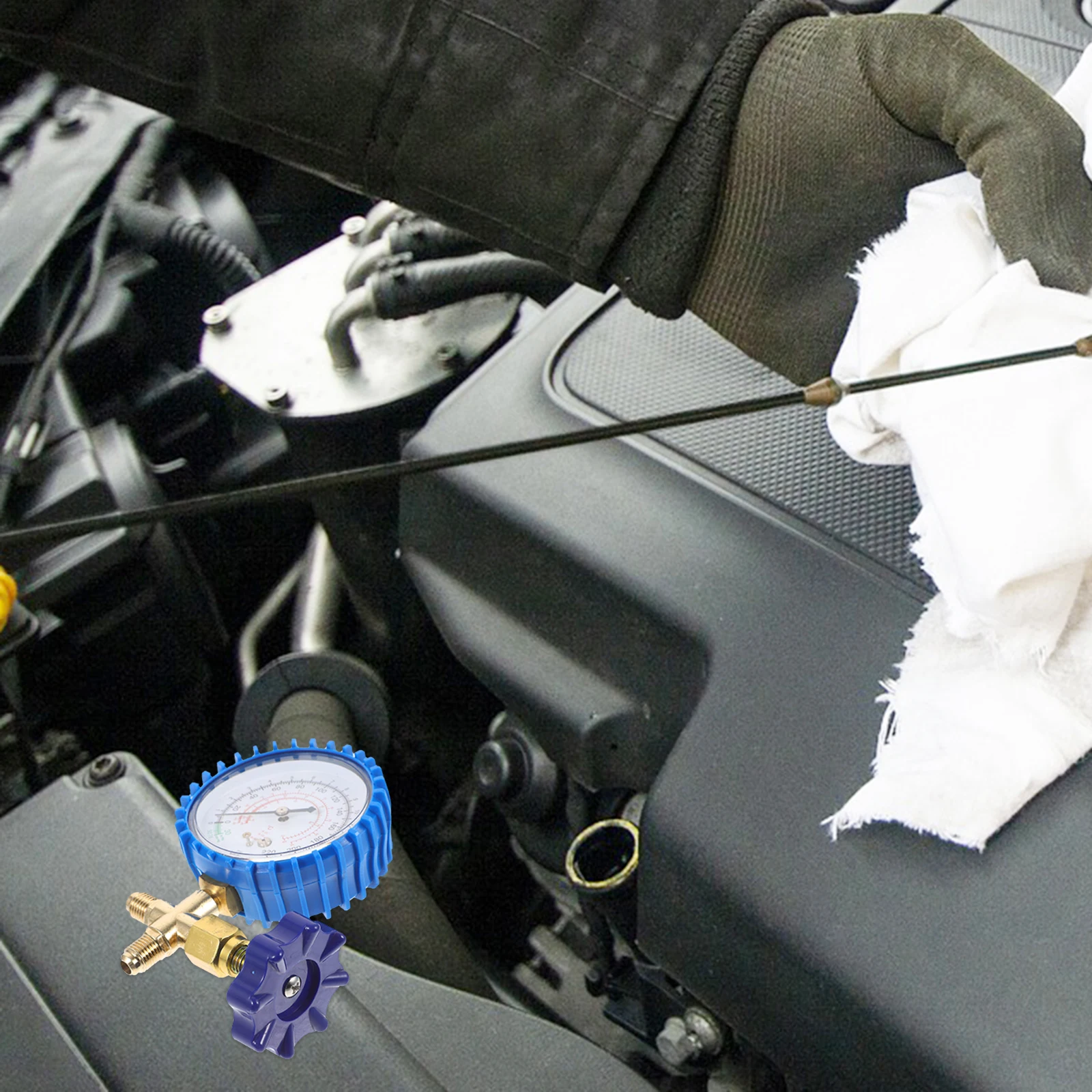 

Fluoride Recharge Filling Valve Tool Refill Iron Car Recharge Kit Refrigerant Charging Fluoride Adding Gauge Refrigerant