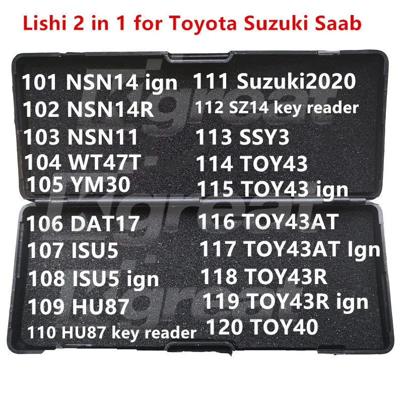 001-020 Lishi 2 in 1 2in1 HU49 HU66 HU162T(8) HU162T(9) HU162T(10) HU58 HU92 BW9MH HU64 HU39 YM15 YM23 DWO4R CH1 for VW BMW Benz