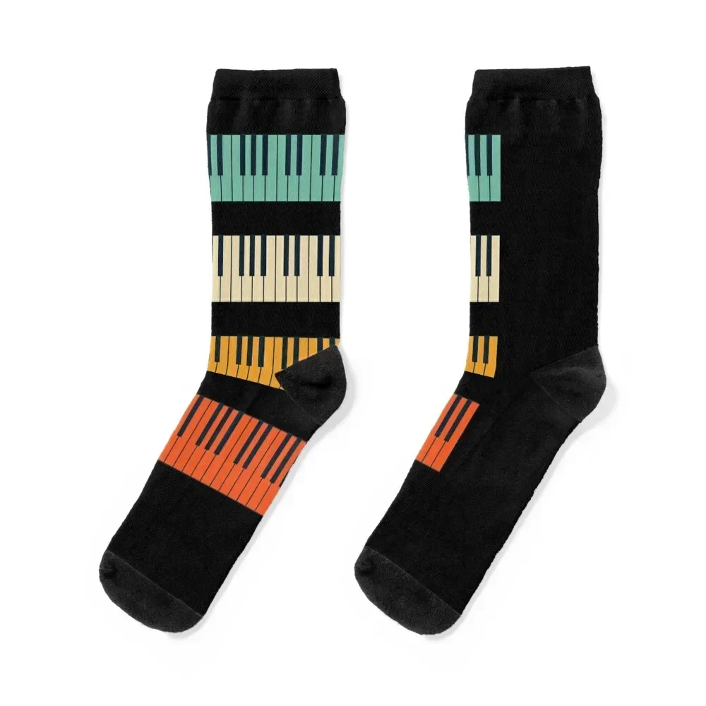 

Vintage Piano T-Shirt Cool Retro Pianist Gift Shirt Socks Sports luxury floral Girl'S Socks Men's