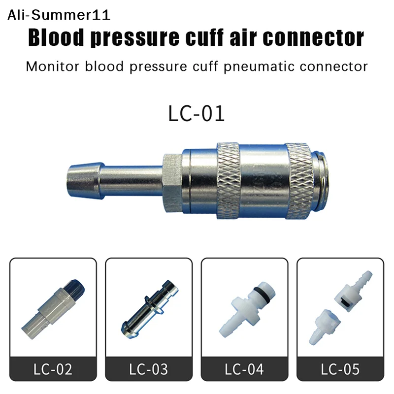 

【Wq0】1 Pcs NIBP Cuff Air Hose Connector Compatible Protocol Blood Pressure Cuff Blood Pressure Cuff Arm Strap Airway Connector