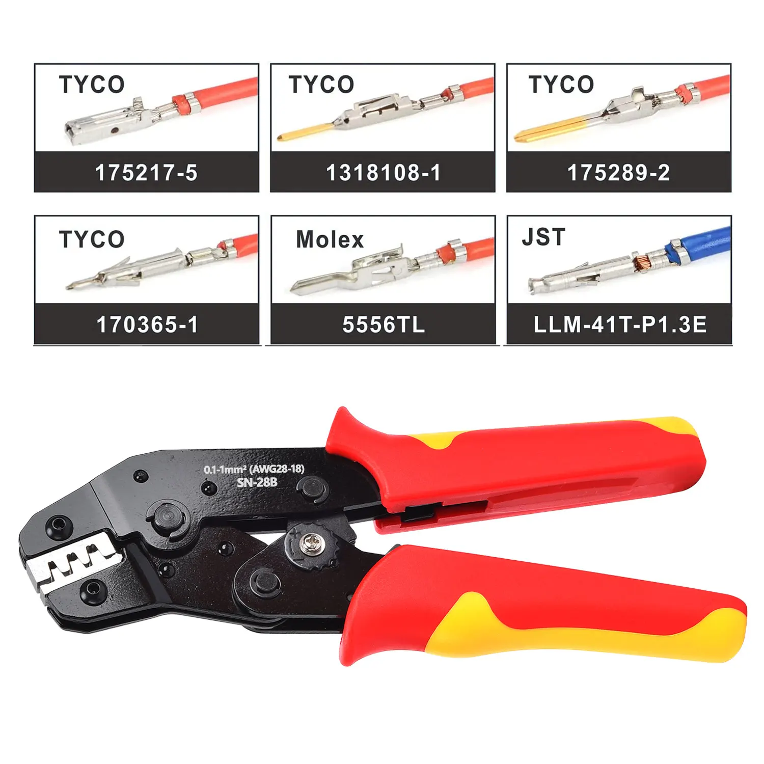 SN-01BM/025/28B/48B/58B/2549 Crimping Pliers For Tab 2.8 4.8 6.3 XH2.54 SM2.5 DuPont2.54 Terminals Car Connector Wire Clamp Tool