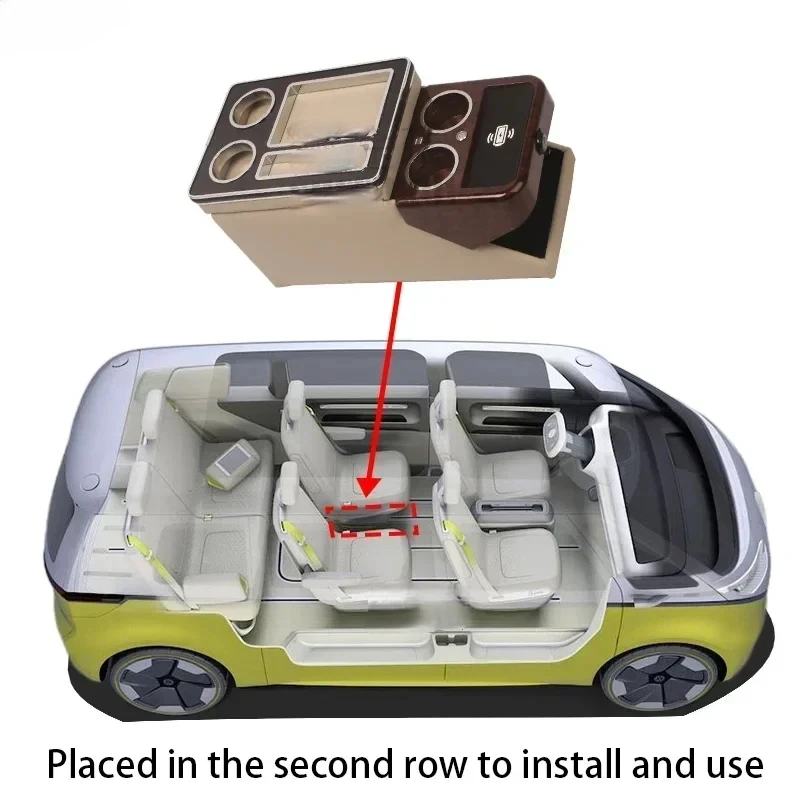 FOR VOLKSWAGEN ID. BUZZ 2022+  ID BUZZ row front railing box set general business armrest central store Business car Mobile