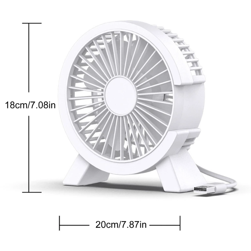 2023 New Retro USB Desktop Fan Without Battery Personals Small Table Air Circulators