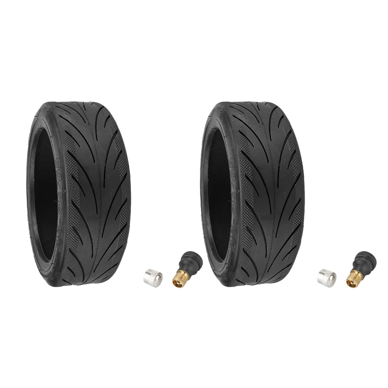 

2X 60/70-6.5 Tubeless Tire With Air Nozzle 10 Inch Suitable For Segway G30 Max Widened And Thickened Tubeless Tire