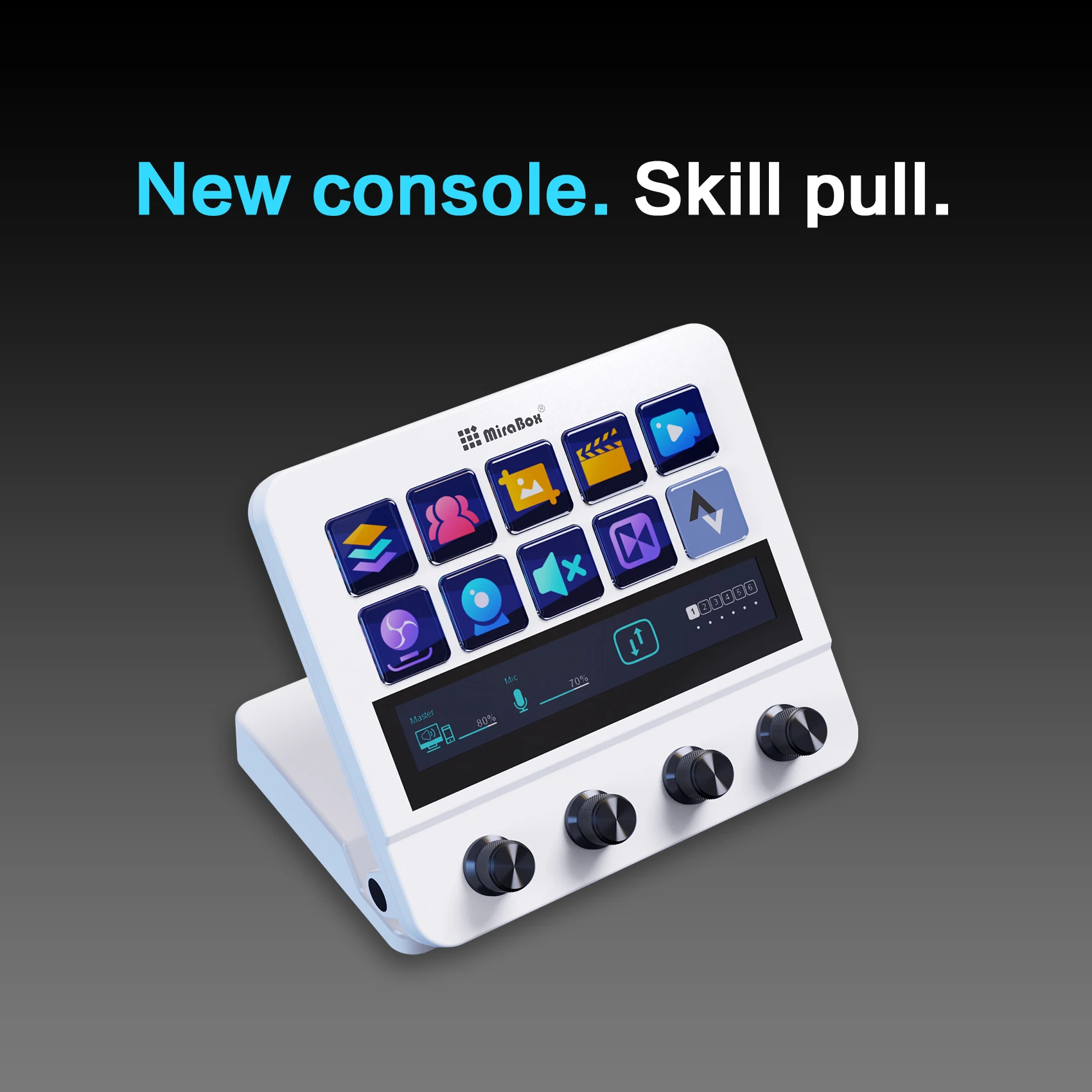 Mirabox N4 Stream Deck 10 LCDキー搭載 ライブコンソール ミニキーパッド Streamdeck デッキ ドック マクロパッド ストリームデスク スタジオコントローラー