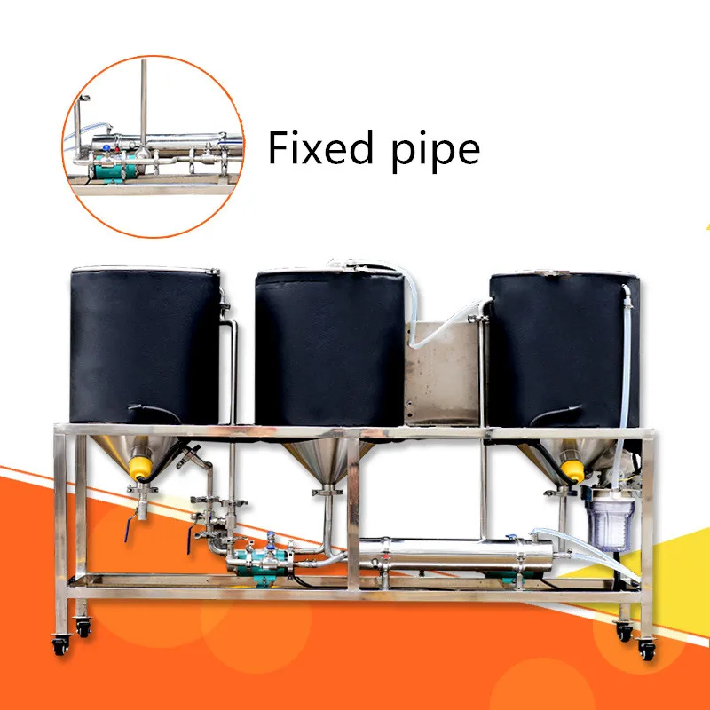 ماكينة تخمير النبيذ المصنوعة من الفولاذ المقاوم للصدأ ذات سعة كبيرة، معدات تخمير البيرة المنزلية