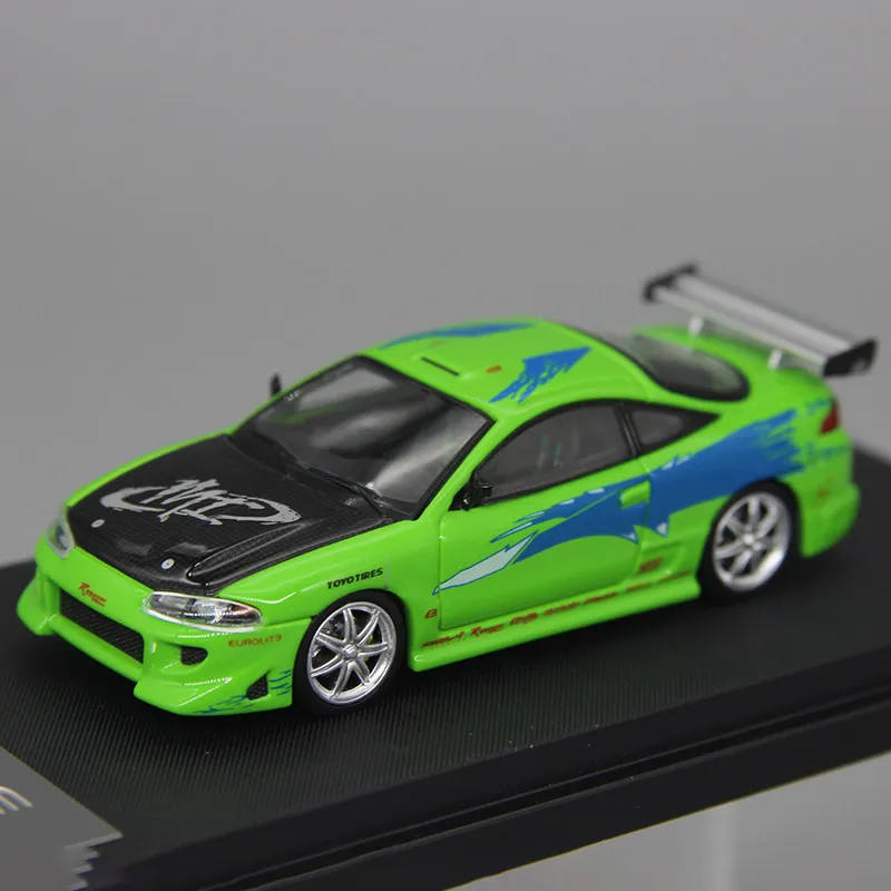 

FS 1:64 Mitsubishi Eclipse, модифицированная версия, литая под давлением модель автомобиля из сплава, праздничный подарок для мальчиков, коллекционное украшение.