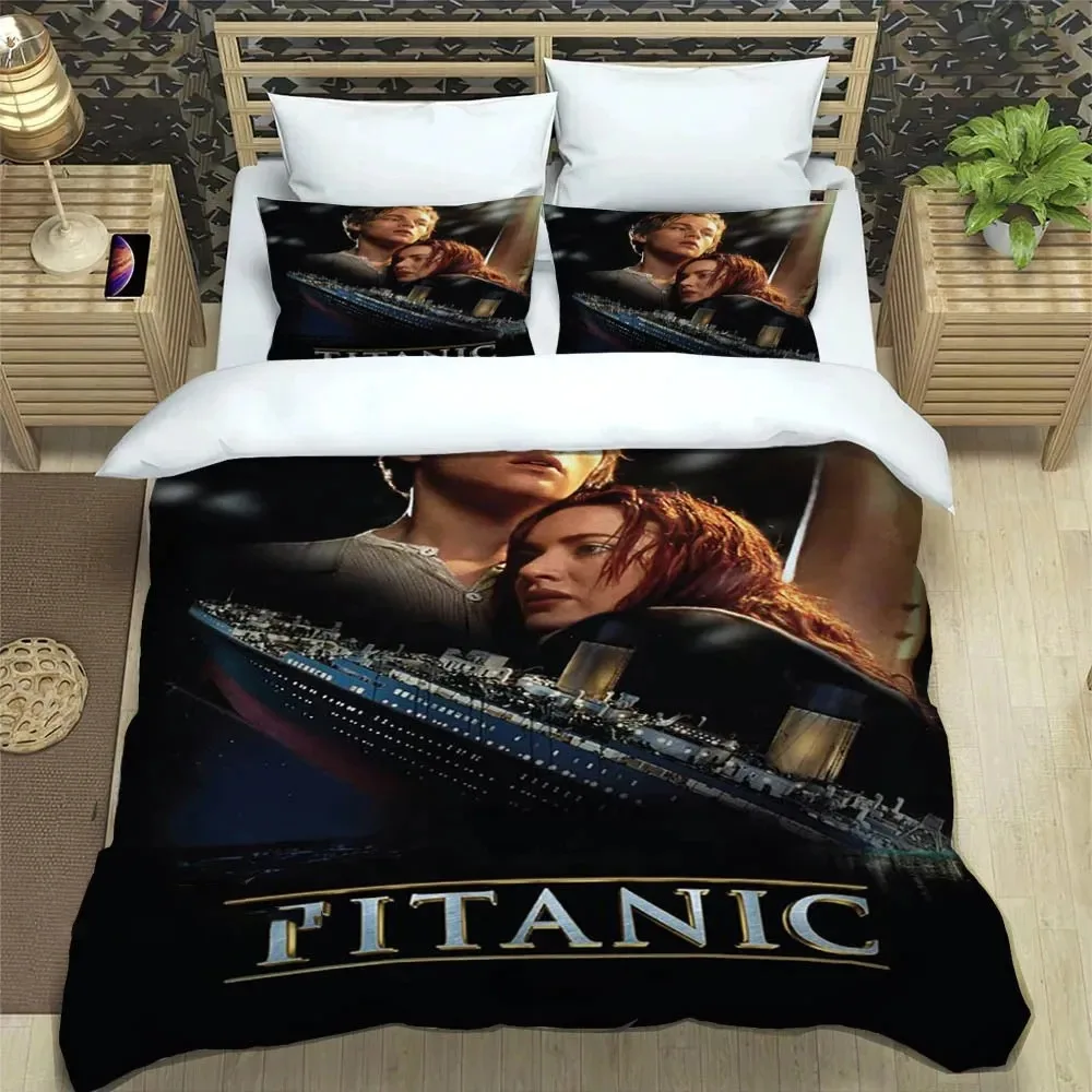 Movie Titanic Leonardo DiCaprio Bedding Set Duvet Cover Bed Set Quilt Cover Pillowcase Comforter king Queen Size Boys Adult