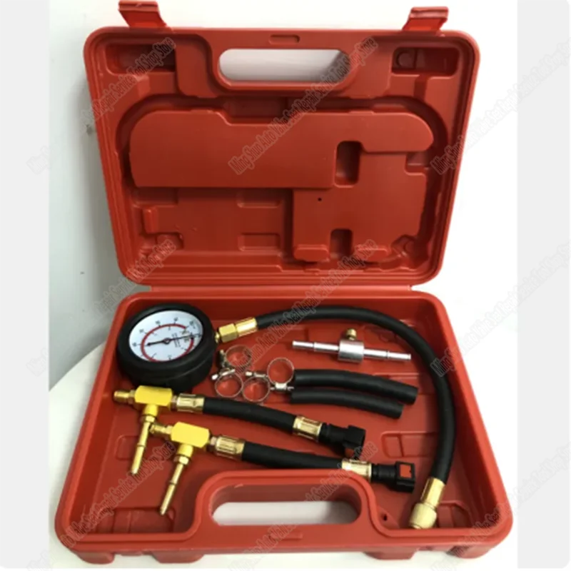 Quick Connected Fuel Injection Pump Pressure Tester Gauge With Valve 0-100PSI