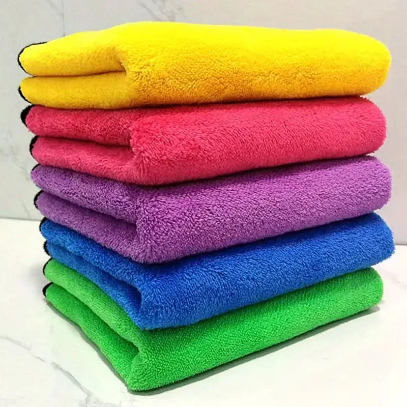 5/Pcs Microfiber Cleaning Towel Car Cleaning Cloths Professional Detailing Car Drying Microfiber Towel Wash Towels Accessories