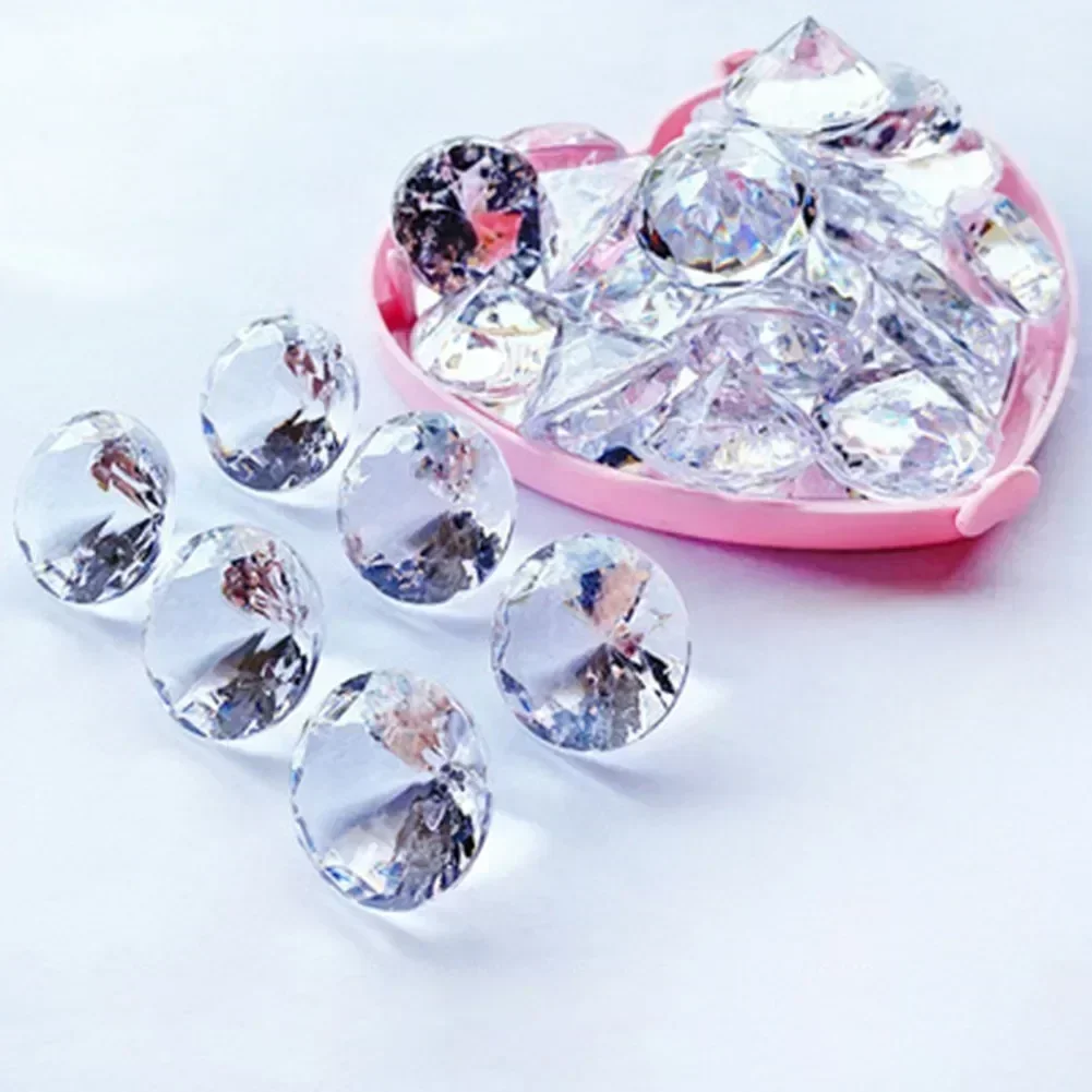 100pcs Faux Gems Diamond Jewels Treasure Chest Pirate Filler Props Party Confetti Wedding Christmas Decoration Gifts