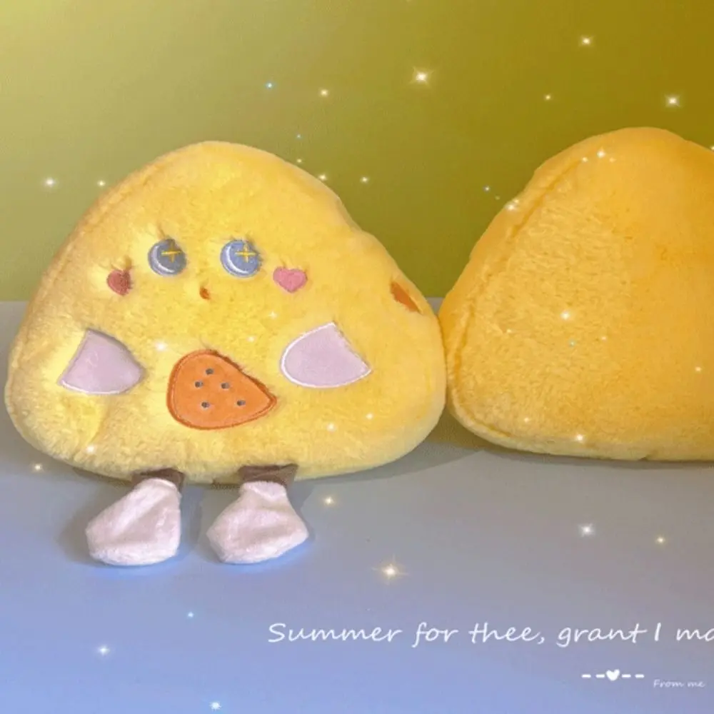 Yeux étoilés Simulation fromage jouets en peluche nourriture avec pied dessin animé fromage poupées en peluche mignon doux Simulation fromage en peluche jouet garçon