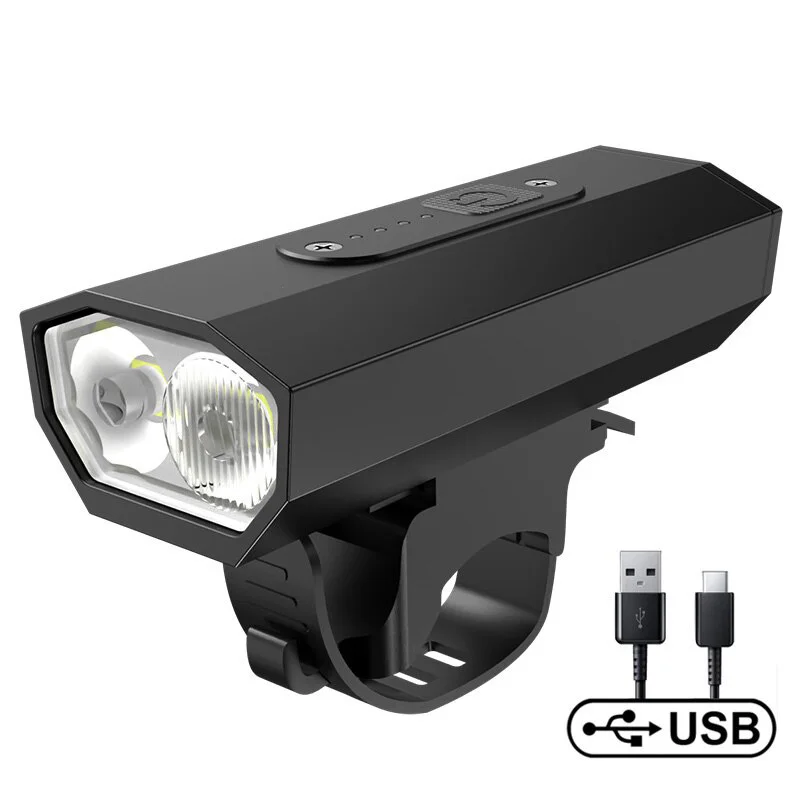 Luz LED frontal de bicicleta com alumínio, ZK50, 1000 Lumen, 2400mAh, farol MTB, lâmpada recarregável com 6 modos de luz