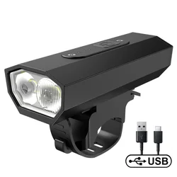 Luz Led delantera para bicicleta de montaña, Faro de 1000 lúmenes, ZK50, 2400mAh, carcasa de aluminio, lámpara recargable con 6 modos de luz