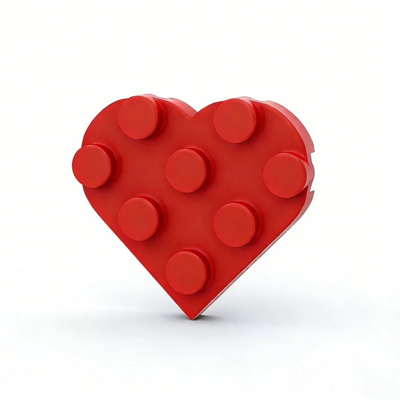 PLATE 3x3 Heart Shaped Board Compatible with 39613 Building Block Toys Accessories view 5