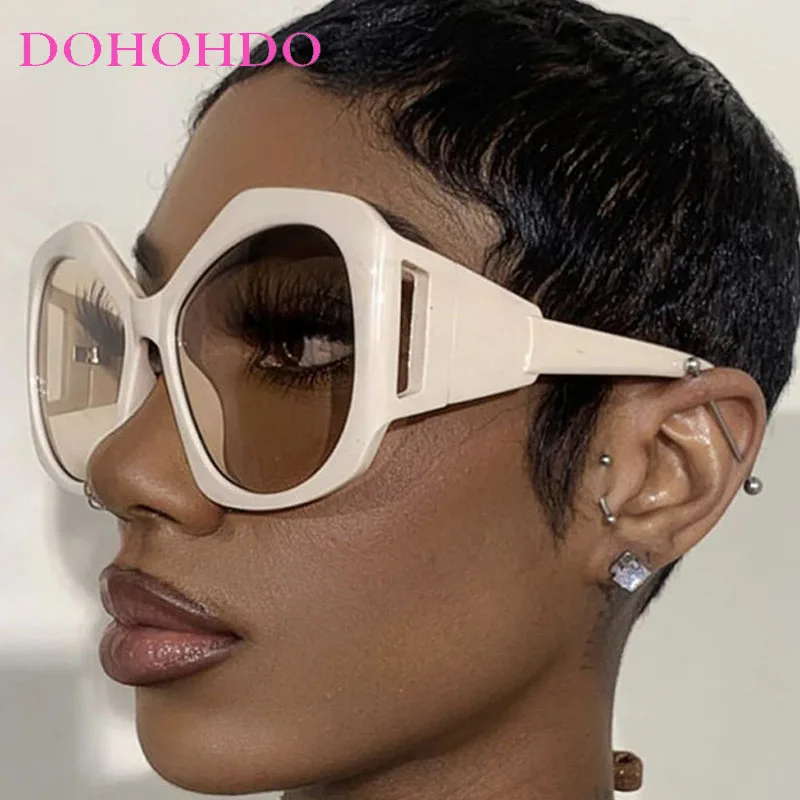 

DOHOHDO Ins Fashion Oversized Square Sunglasses 2025 Women Men Vintage Y2k Hip Hop Sun Glasses Female Gradient Sexy Pink Shades