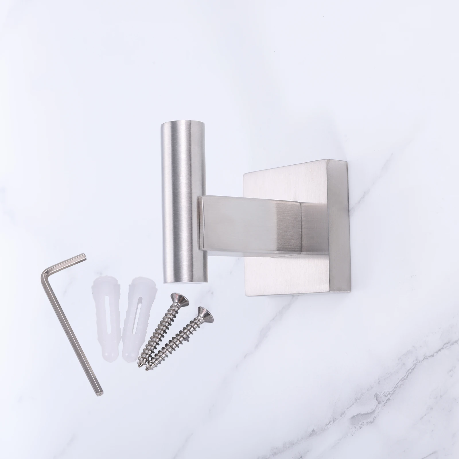 1pc Bathroom Robe Hook Towel Clothes Coat Bag Hooks Hanger Rack Wall Mounted Kitchen Hardware Stainless Steel