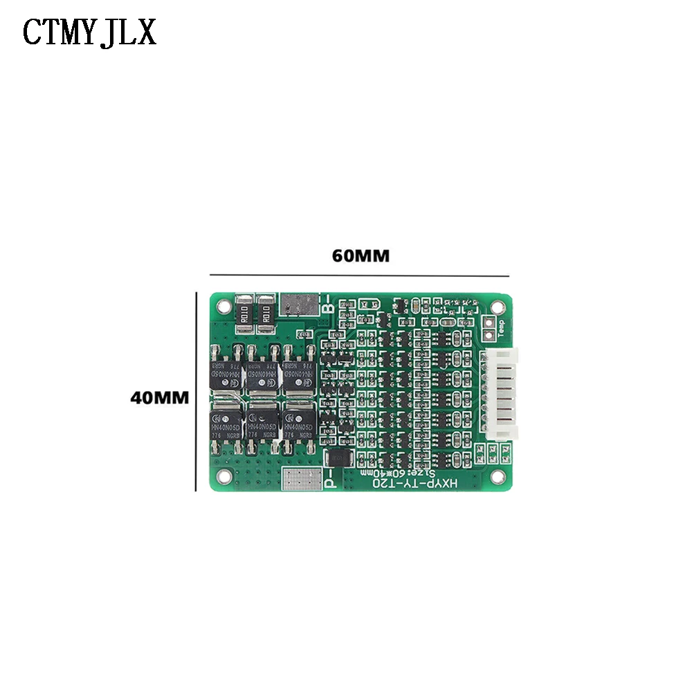 Placa de proteção da bateria do lítio BMS, módulo do carregador com equilíbrio, 18650 Li-íon, 7S, 29.4V
