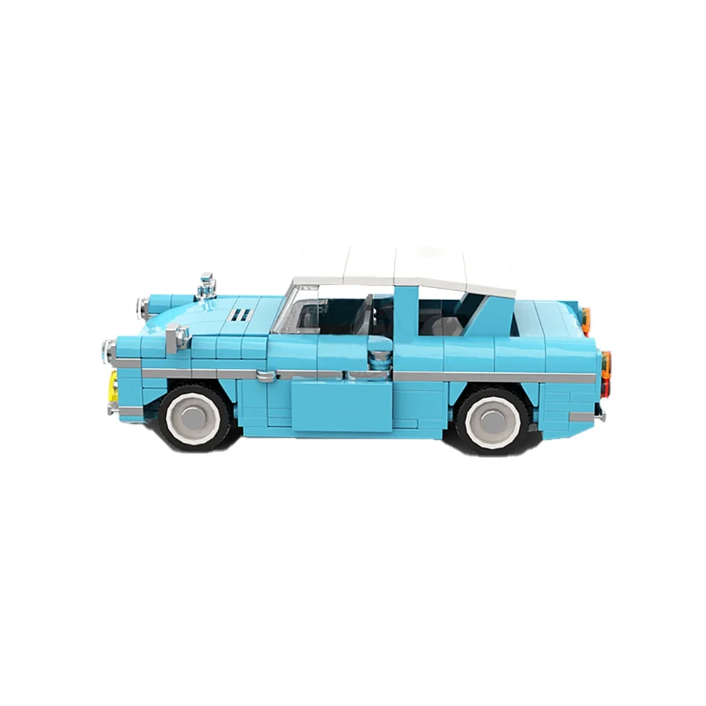 Gobricks Moc Magic School Weasleys Vliegende Auto Anglias Model Bouwstenen Klassieke Blauwe Vliegende Auto Bakstenen Assemblage Speelgoed Kinderen