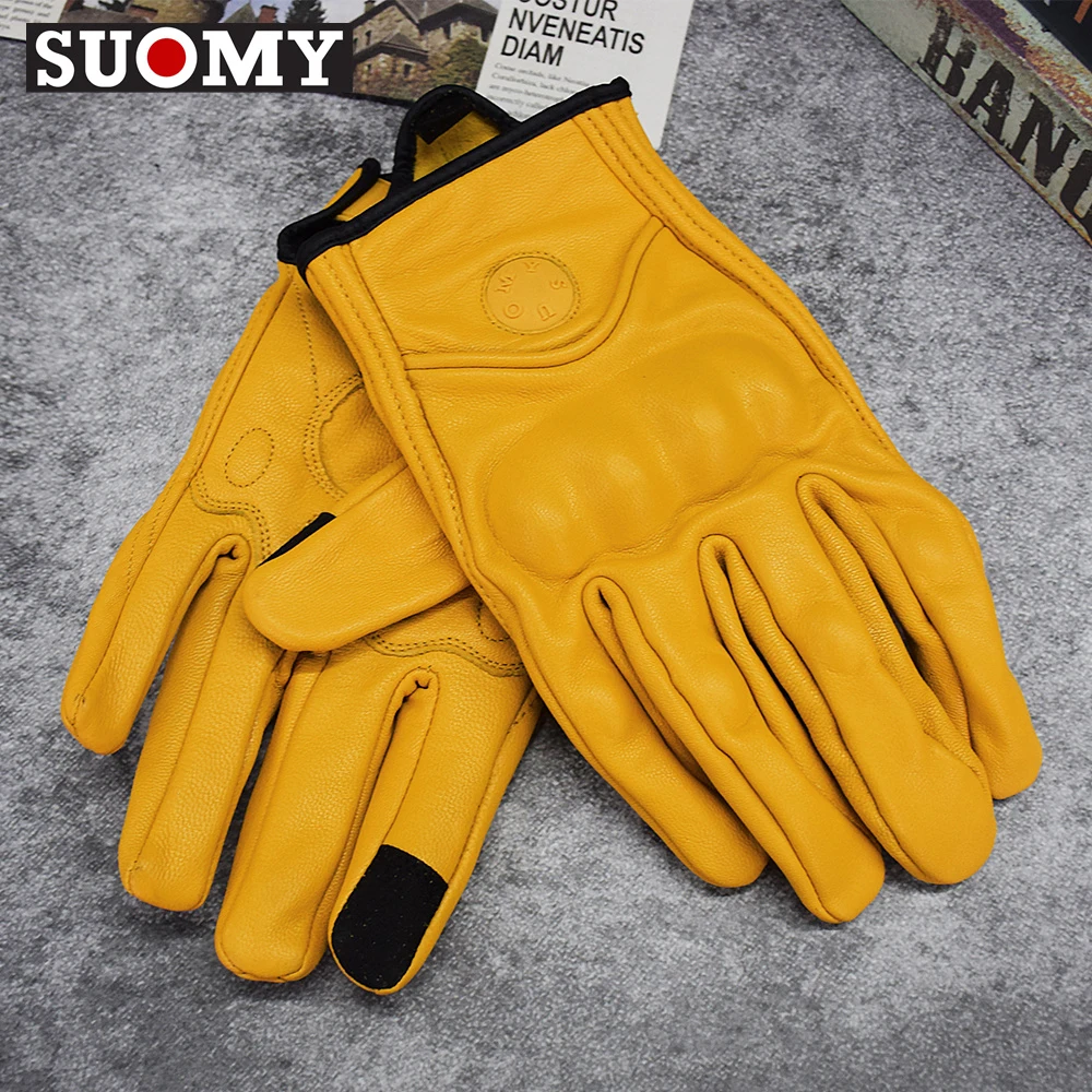 

Summer Motorcycle Leather Gloves Full Finger Waterproof Breathable Motorcycle Gloves Cycling Gloves Guantes Moto Pink