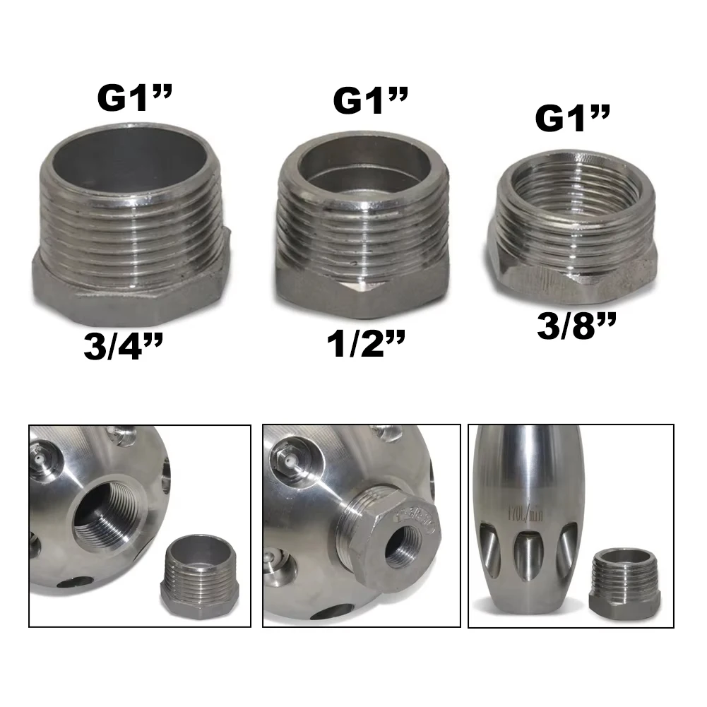 1 Pcs High pressure nozzle adapter screw High pressure cleaning machine accessories Dredging machine nozzle adapter